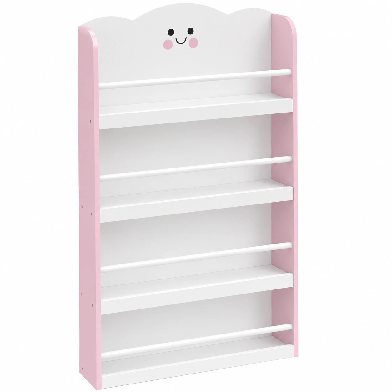 etagere-murale-enfant-4-niveaux-rangement-livres-et-jouets-rose-laujrk1681dn